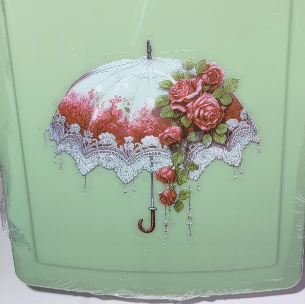 2-Drawer Storage Case Victorian Umbrella Design
